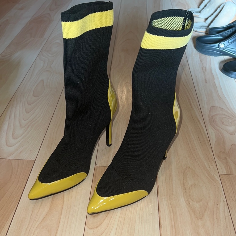 Black and Yellow Heels